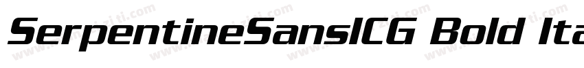 SerpentineSansICG Bold Italic字体转换